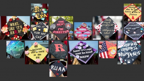 Messages on mortarboards