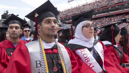 Students at Rutgers 250th Anniversary Commencement
