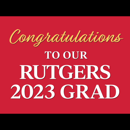 Rutgers Congrats 2023 Grad Yard Sign Image