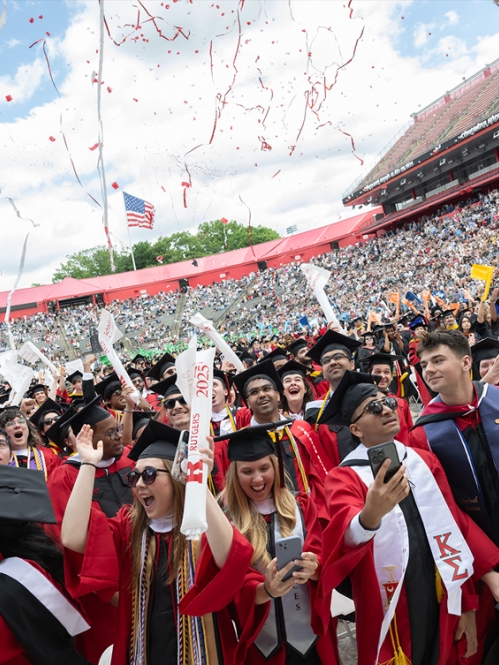 Graduating students celebrate during Rutgers 259th anniversary Commencement 
