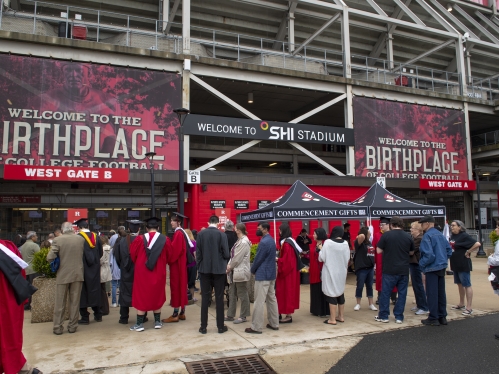 Outside SHI Stadium