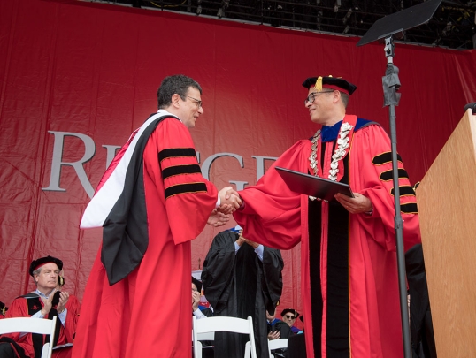 President Holloway and David Remnick