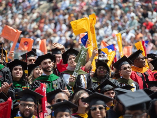 The Class of 2025 celebrates their significant academic achievement at Rutgers 259th anniversary Commencement